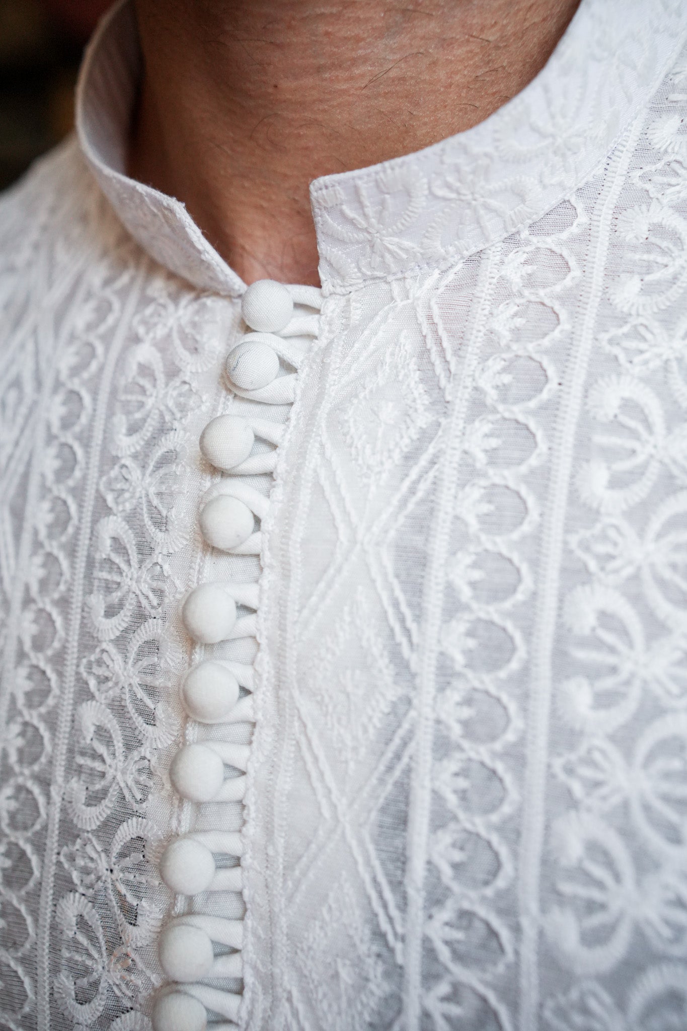White Full Embroidered Kurta Pajama
