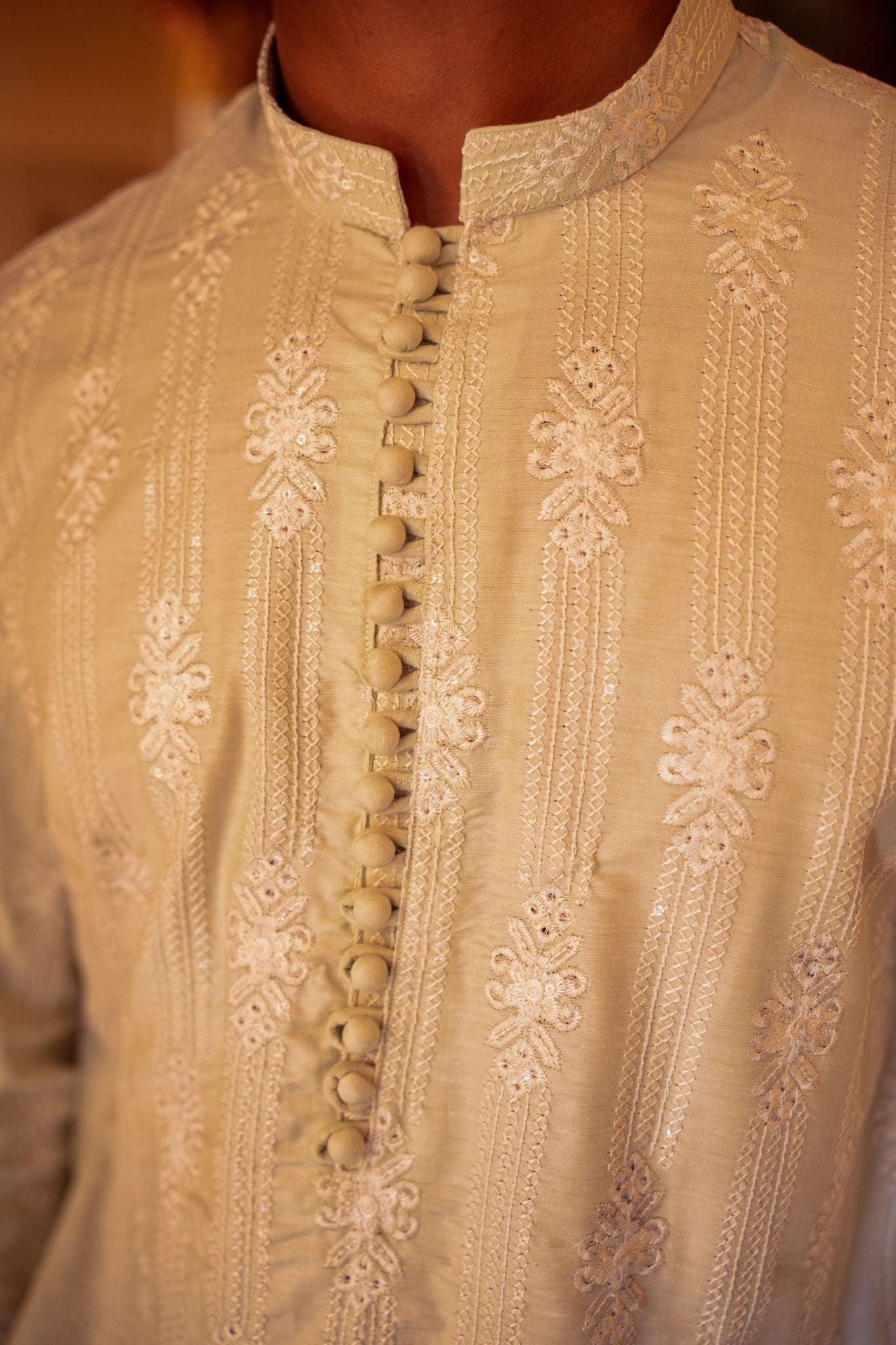 Pistachio Green Full Embroidered Kurta Pajama