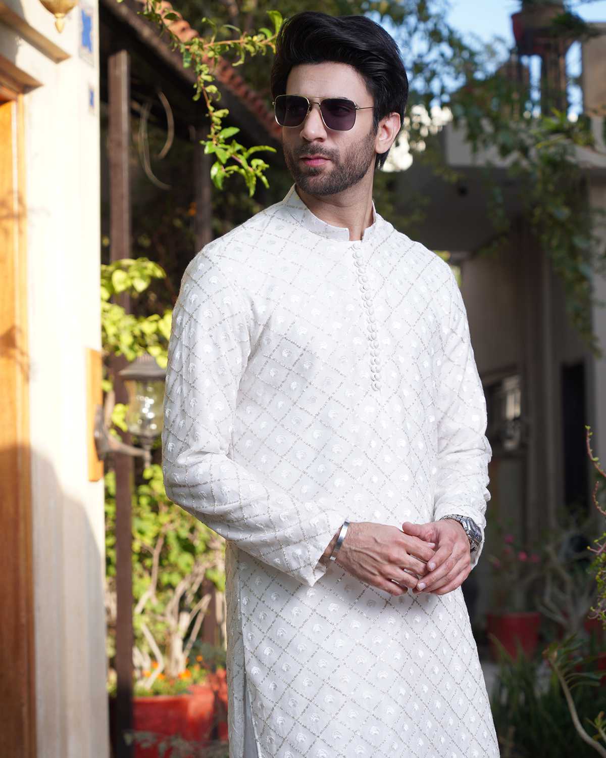 White Embroidered Kurta Pajama