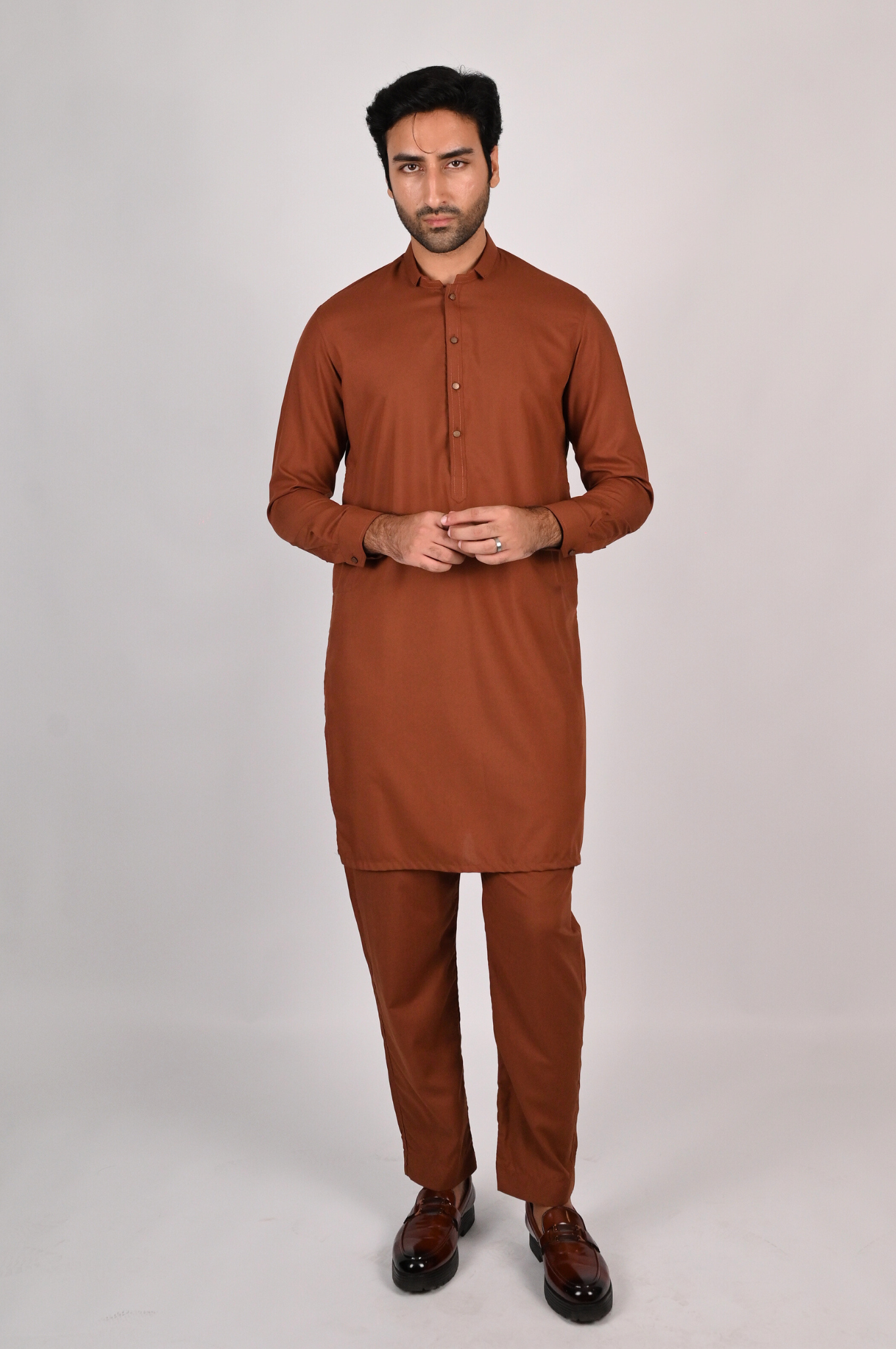 Dark Brown Kurta Pajama