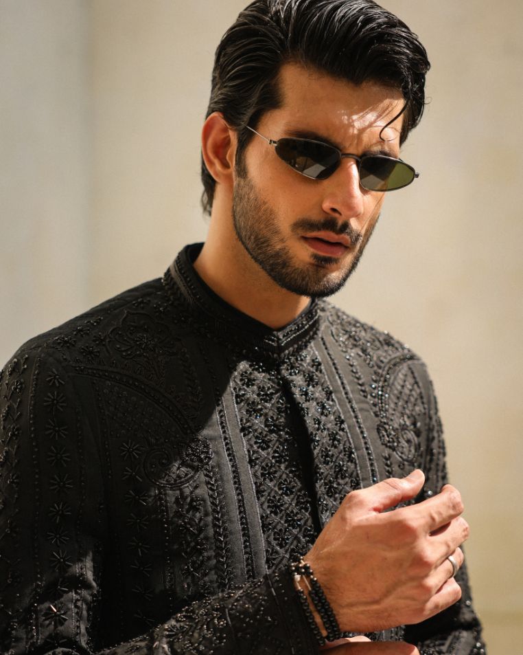 Jet Black Sherwani