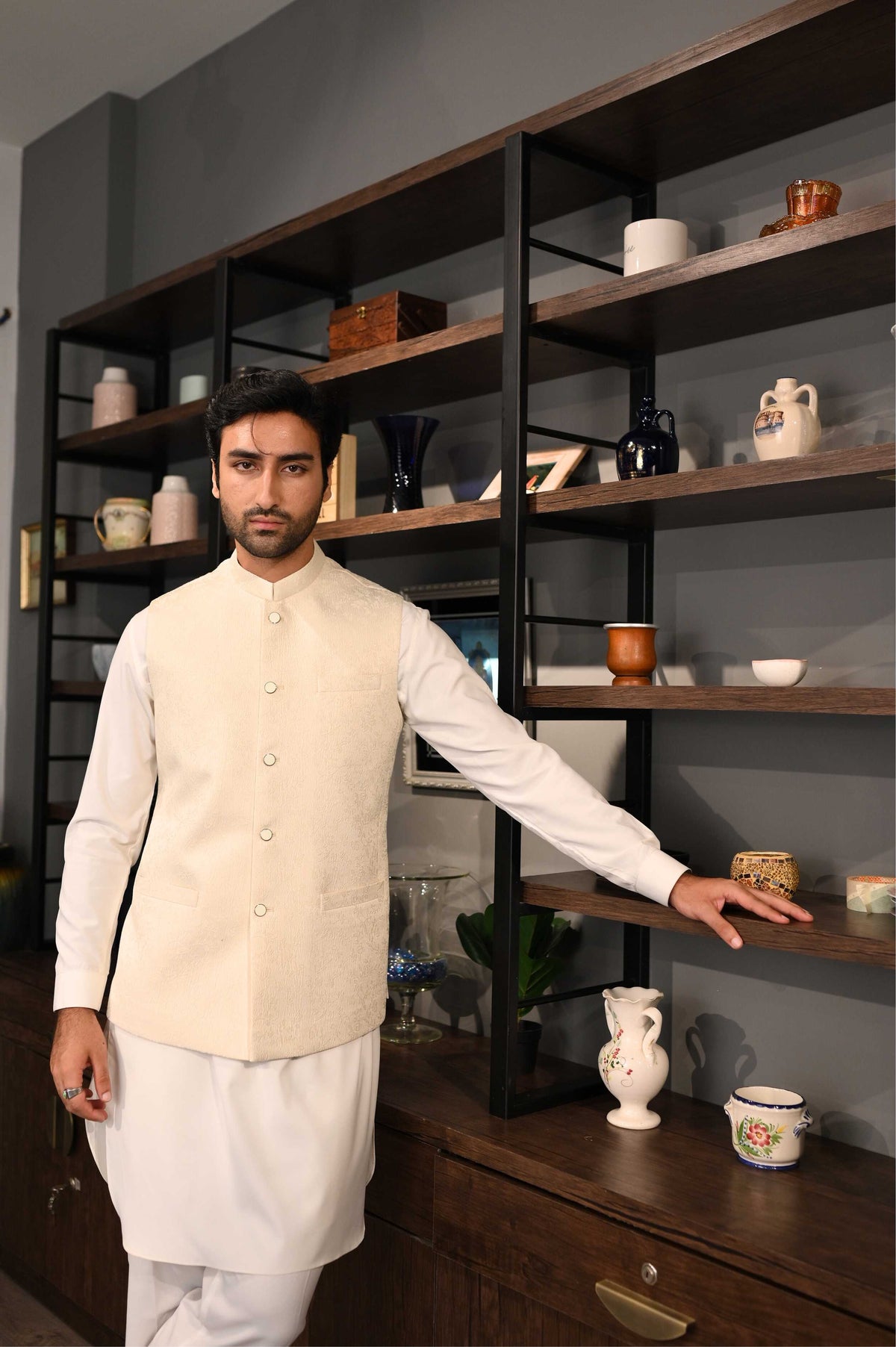 Vanilla Waistcoat by Crocfit Bespoke, Karachi