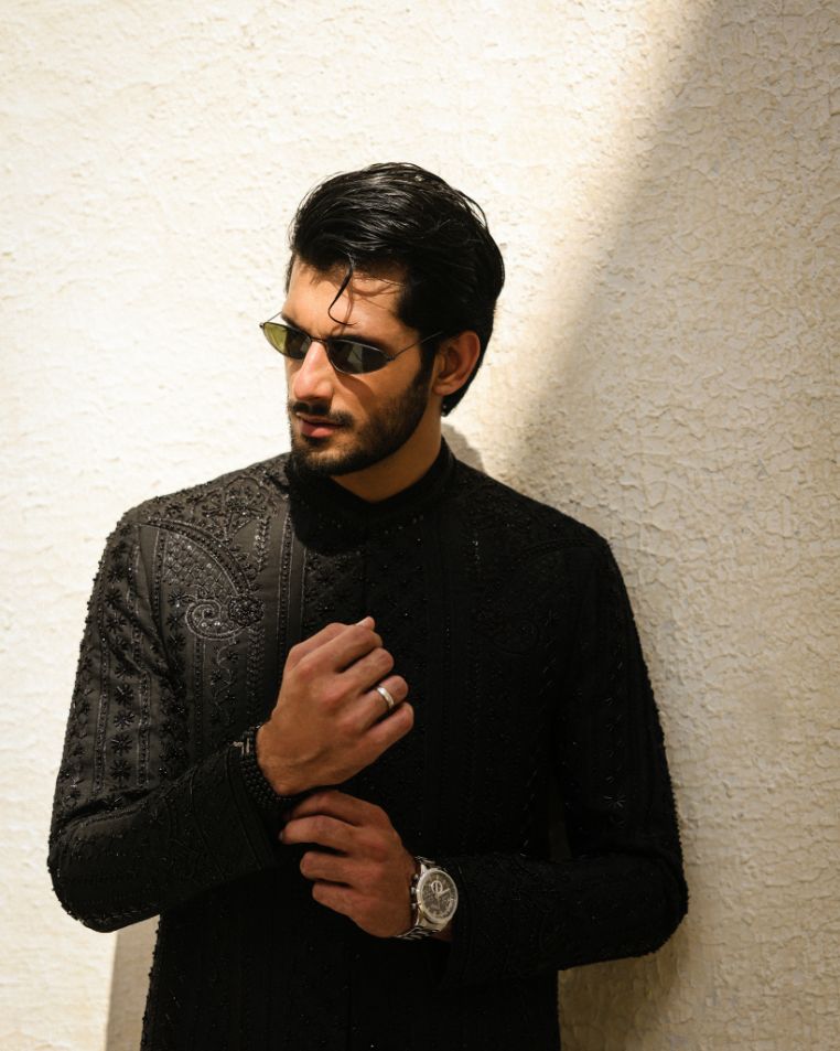 Jet Black Sherwani