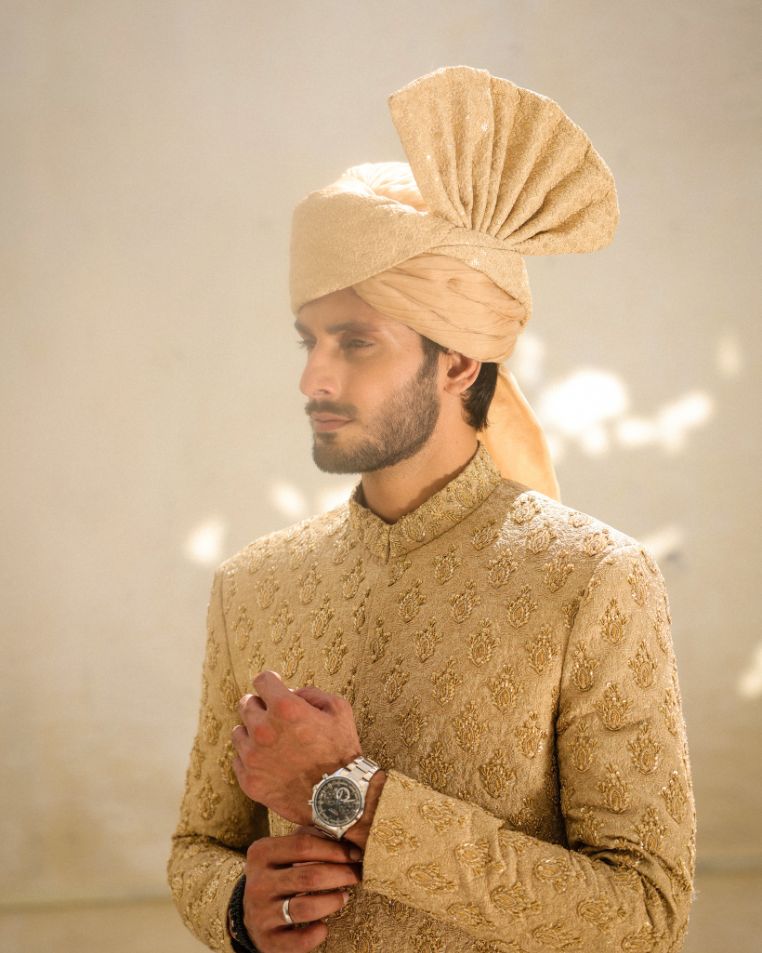 Golden Majesty Embroidered Sherwani