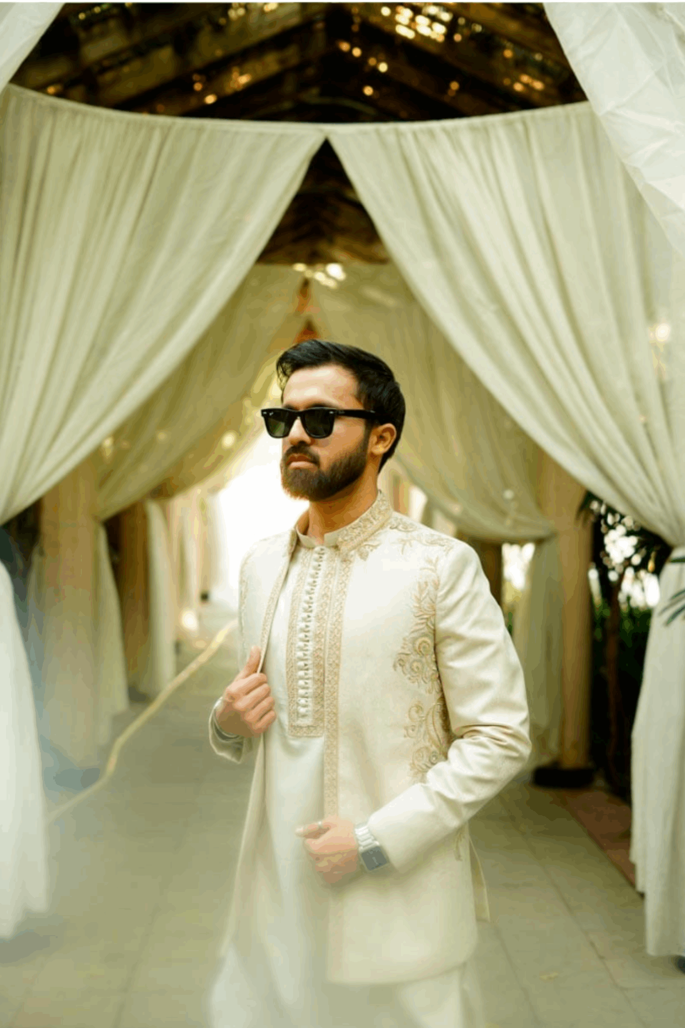 Hand Embellished Prince Coat with Shalwar Kameez