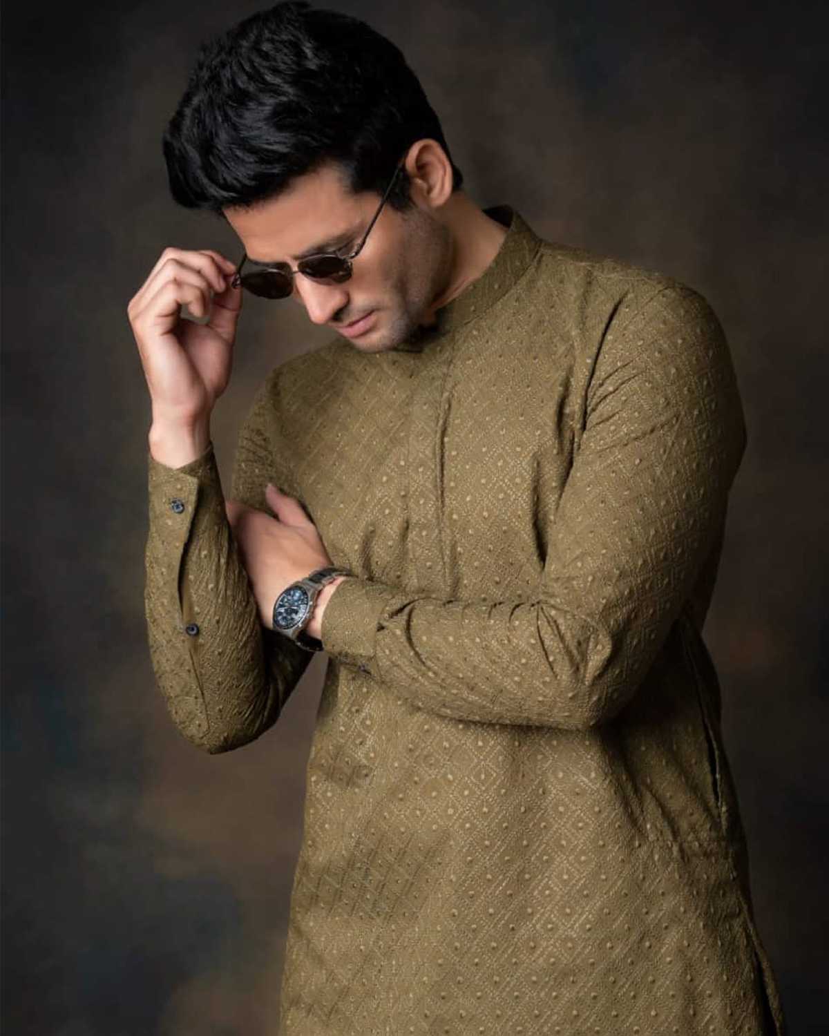 Green Embroidered Kurta Pajama