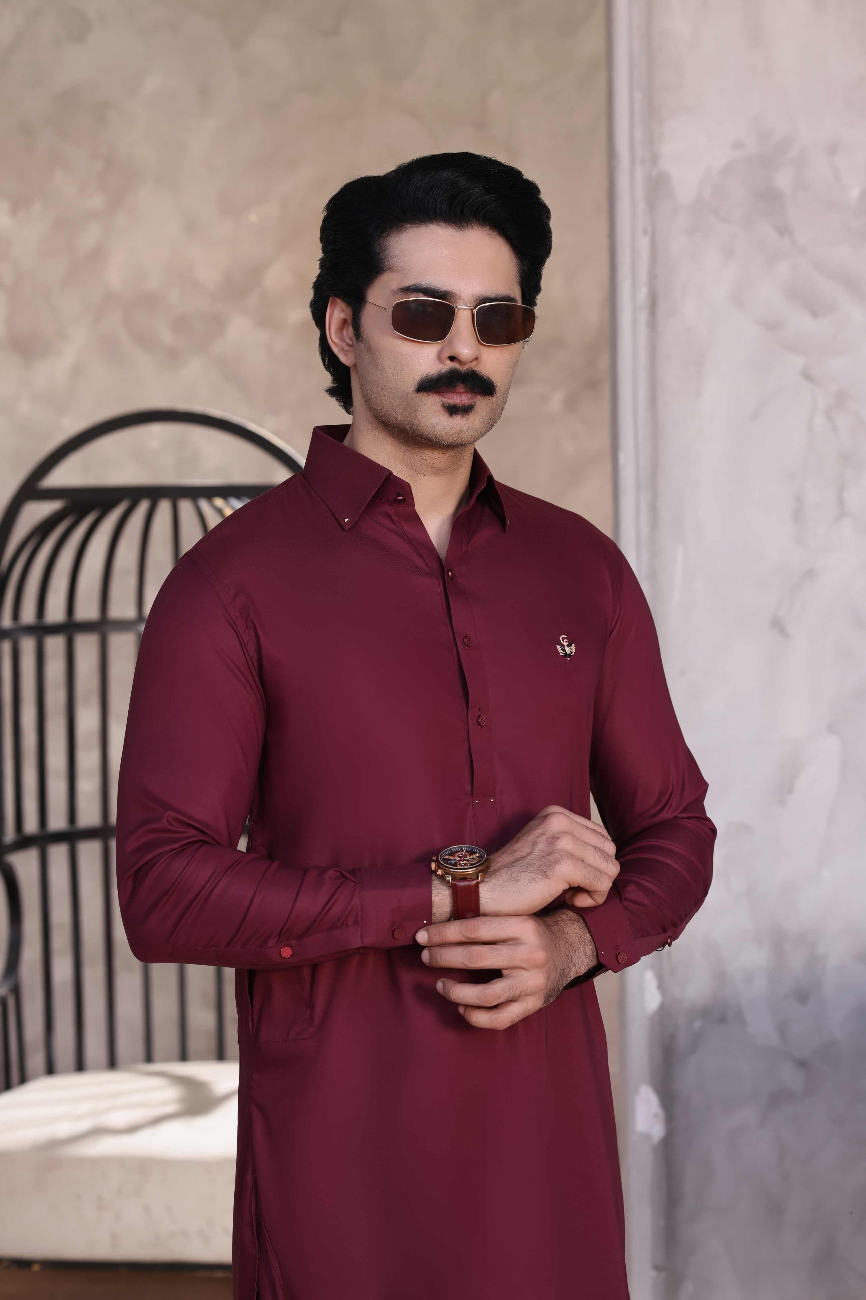 Maroon Farshi Trouser