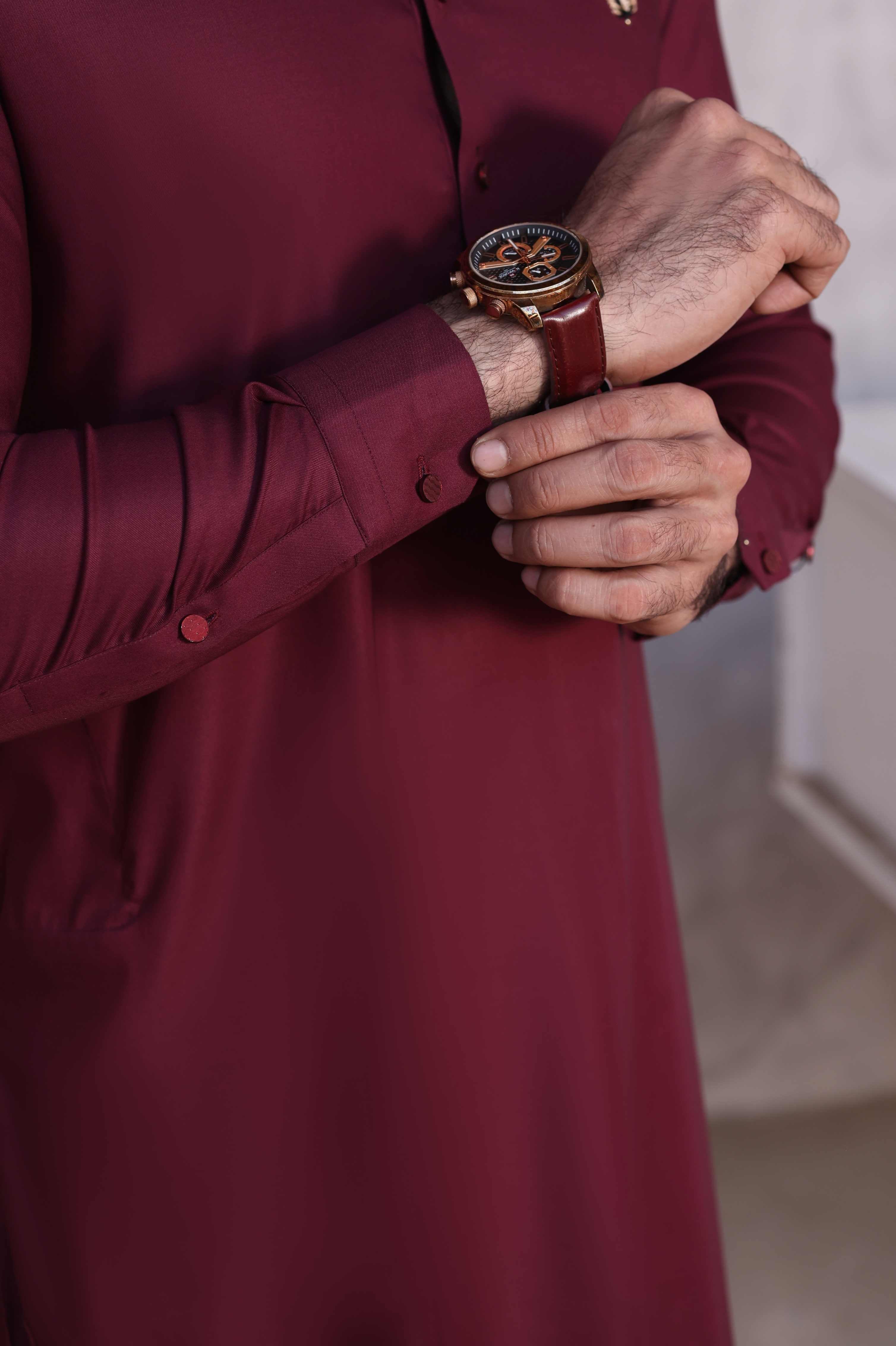 Maroon Farshi Trouser