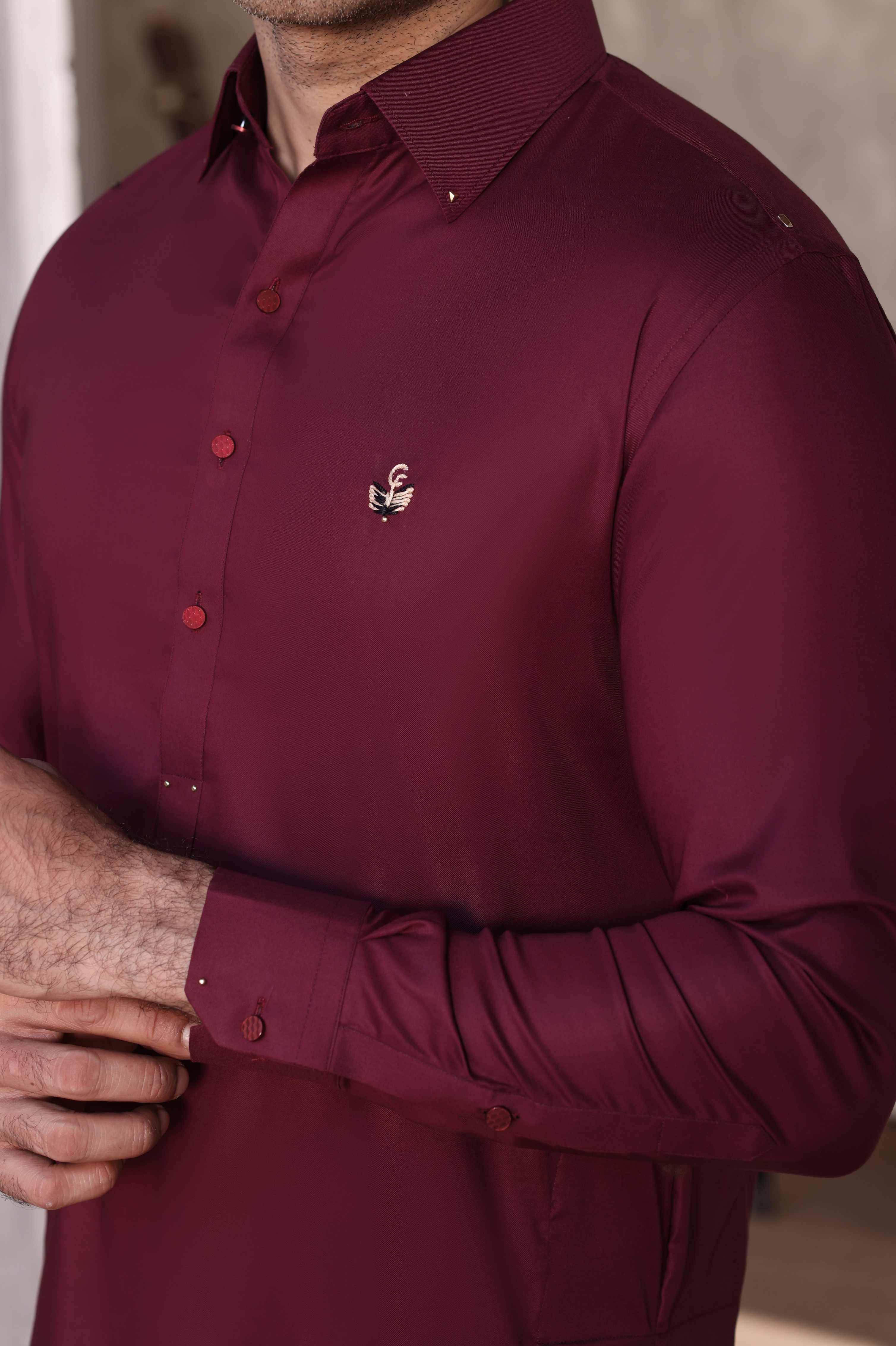 Maroon Farshi Trouser