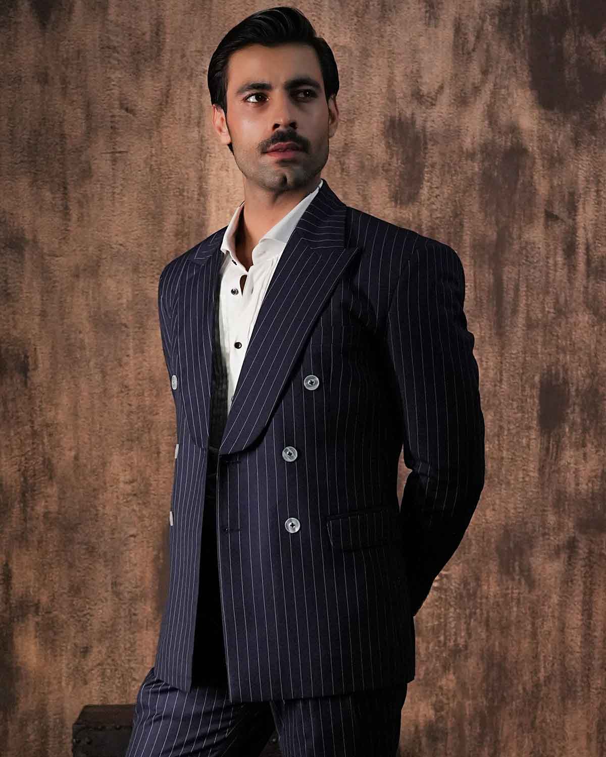 NAVY BLUE COAT suit by Crocfit Bespoke, Karachi
