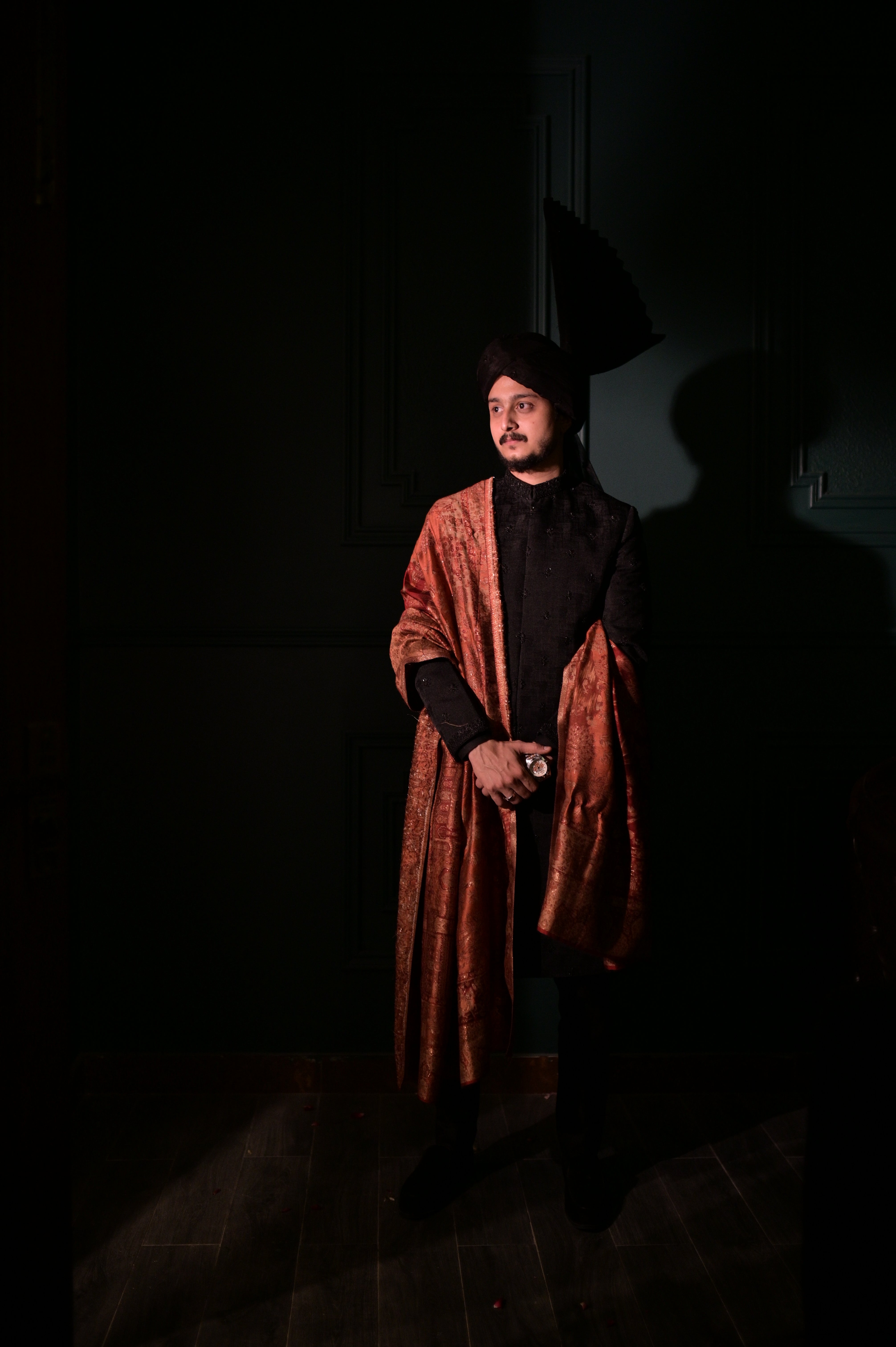 Black Sherwani Complete Package