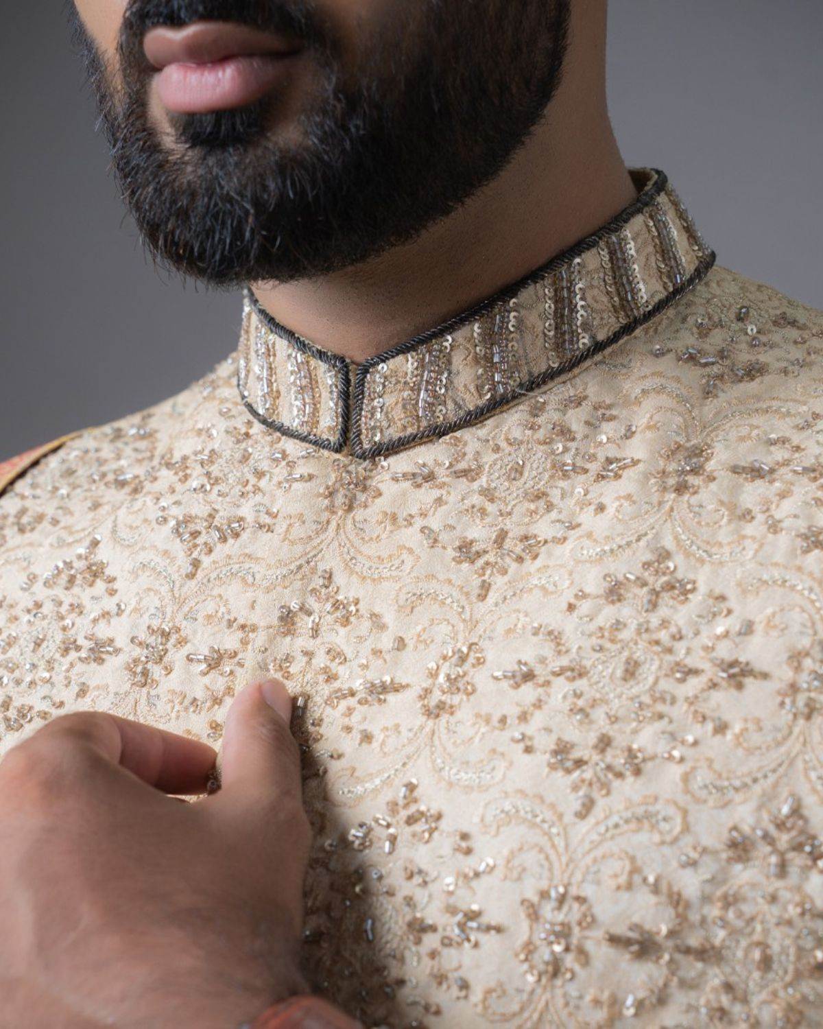 Off White Sherwani Complete Package