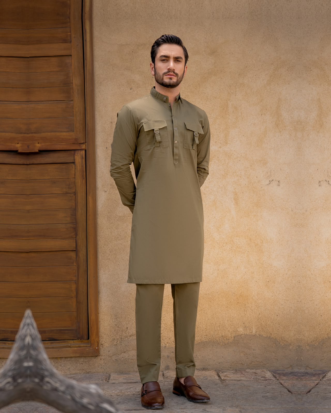 The Heritage Olive Kurta Pajama