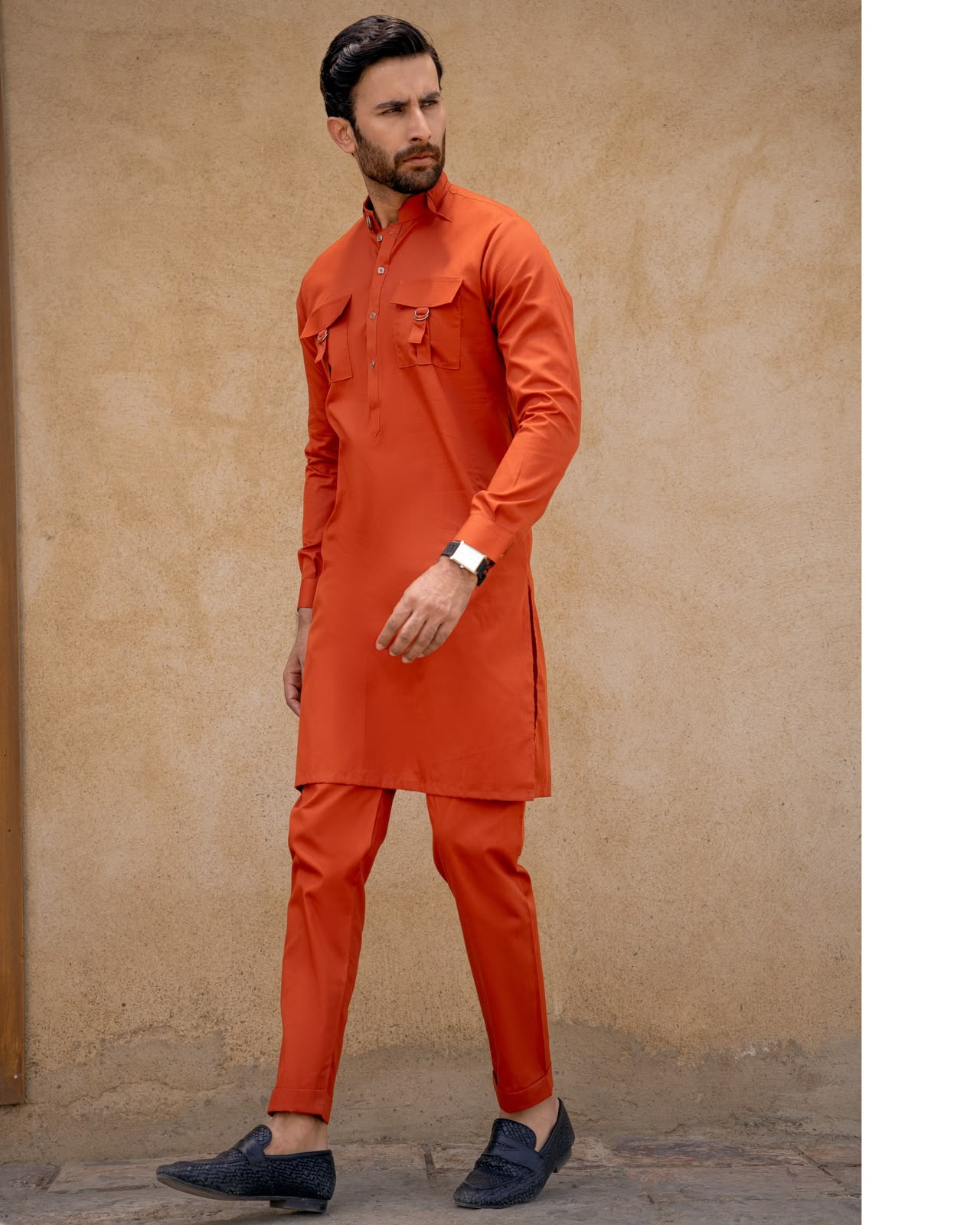 The Heritage Orange Kurta Pajama