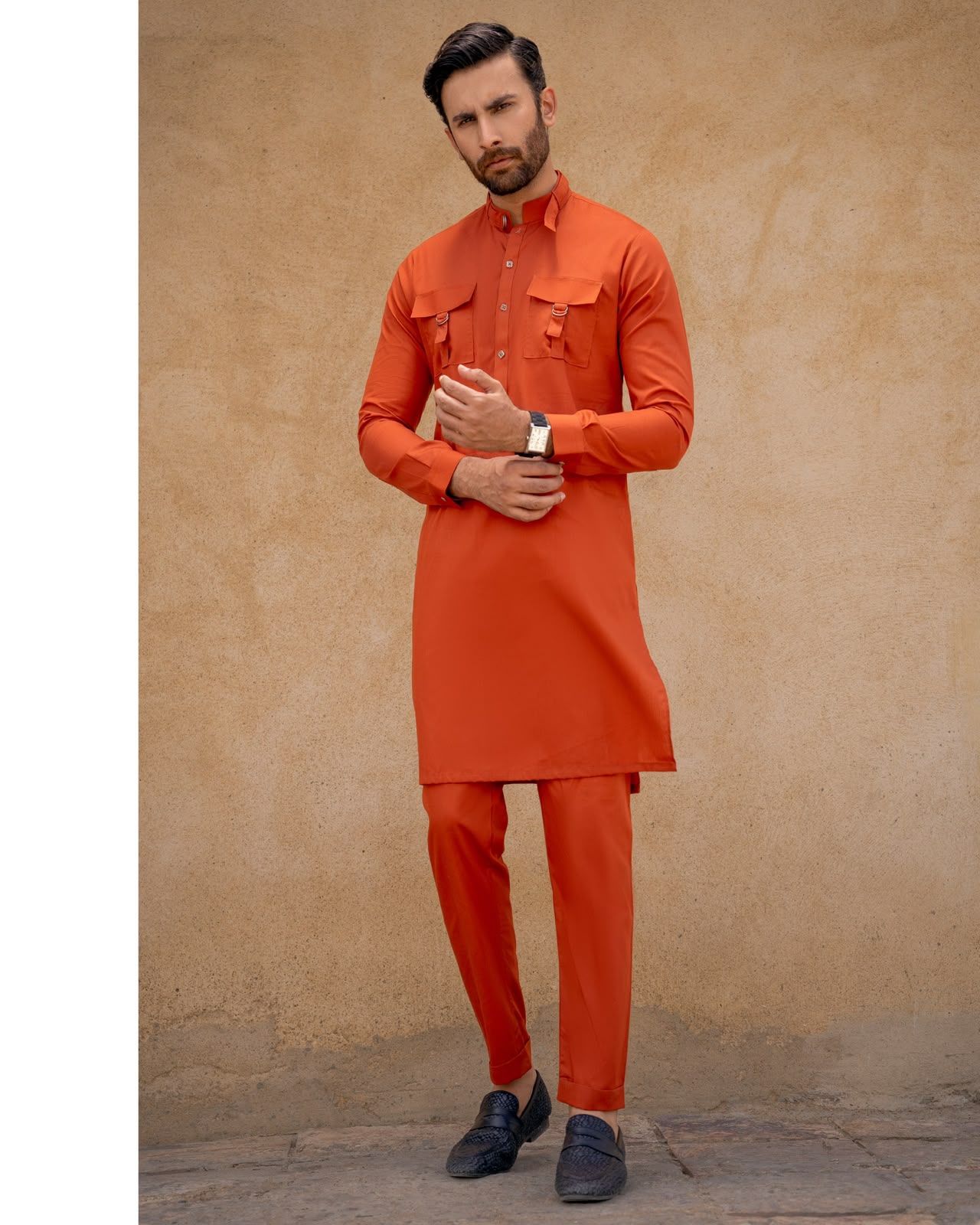 The Heritage Orange Kurta Pajama