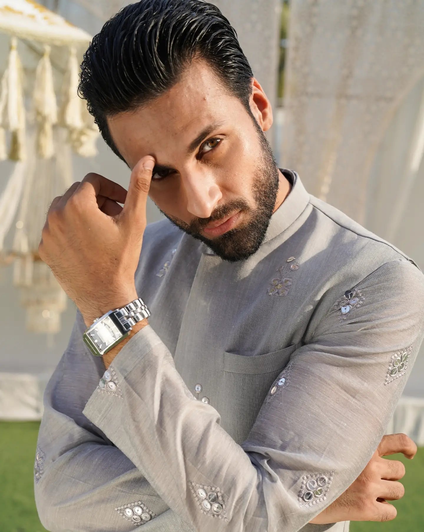 Royale Pearl Waistcoat and Kurta Pajama