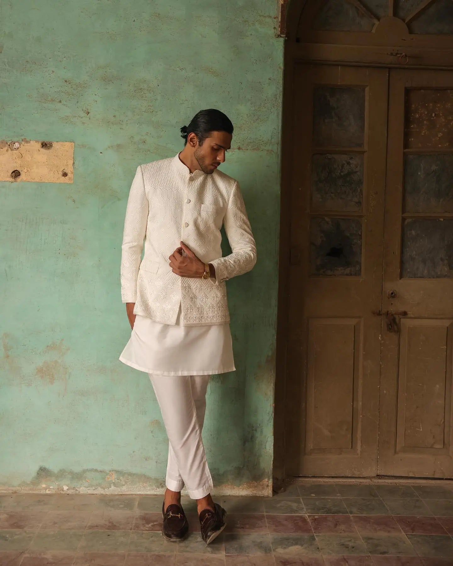 Pearl Majesty Prince Coat and Kurta Pajama