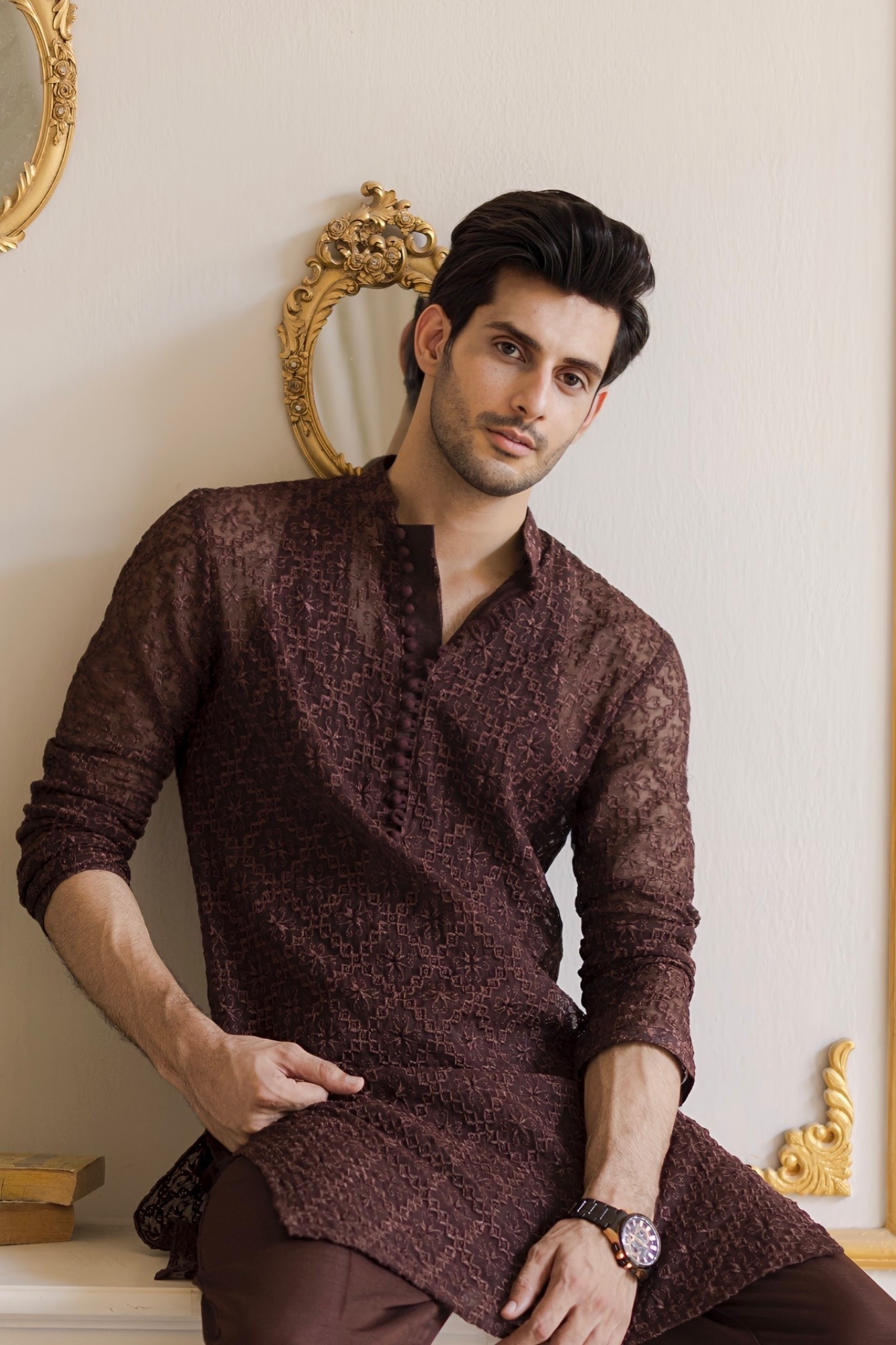 Kurta Shalwar Brown